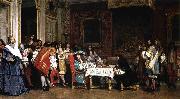 Jean Leon Gerome Louis XIV and Moliere painting